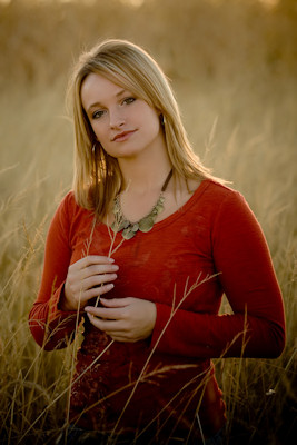 Megan in the wheat field