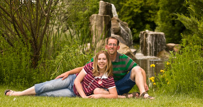 Janelle and Forrest in the park